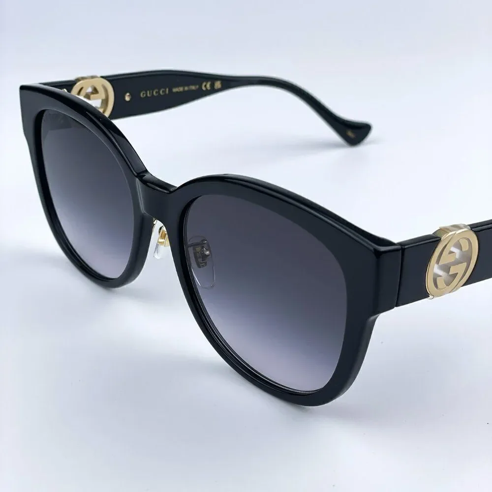 SALE! NEW Gucci GG1028SK 006 Black Grey Gradient Square Women Sunglasses